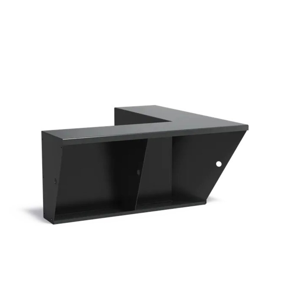 Keerwand + zitrand aluminium 100 x 100 x 60 cm binnenhoek Keerwand + zitrand aluminium 100 x 100 x 60 cm binnenhoek