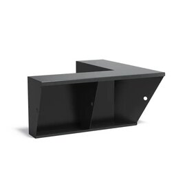 Keerwand + zitrand aluminium 100 x 100 x 60 cm binnenhoek Keerwand + zitrand aluminium 100 x 100 x 60 cm binnenhoek