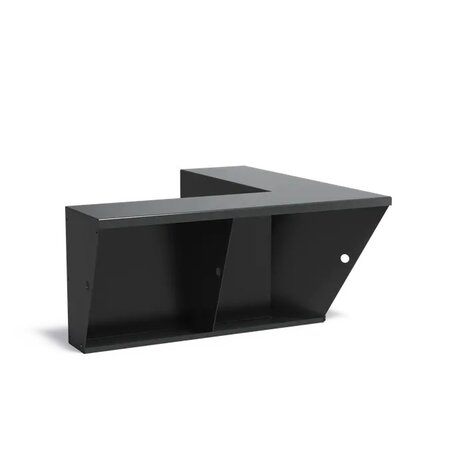 Keerwand + zitrand aluminium 100 x 100 x 60 cm binnenhoek Keerwand + zitrand aluminium 100 x 100 x 60 cm binnenhoek