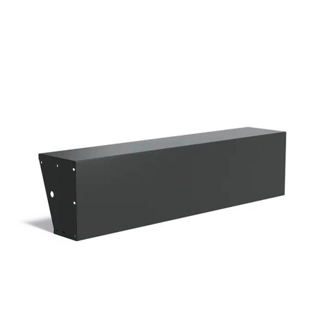 Keerwand + zitrand aluminium 200 x 50 cm recht