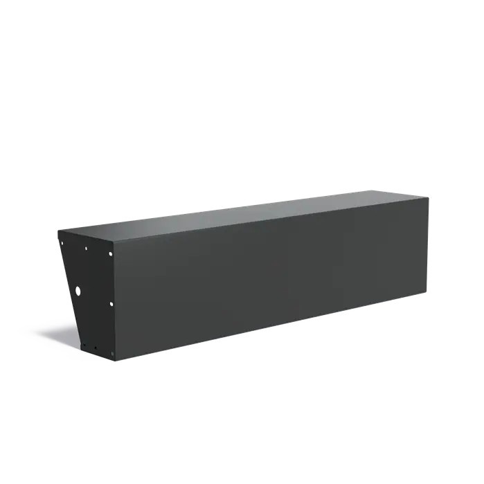 Keerwand + zitrand aluminium 200 x 50 cm recht afbeelding 1