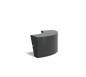 Keerwand + zitrand aluminium 100  x 50 cm buitenbocht