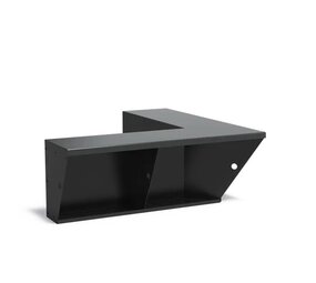 Keerwand + zitrand aluminium 100 x 100 x 50 cm binnenhoek