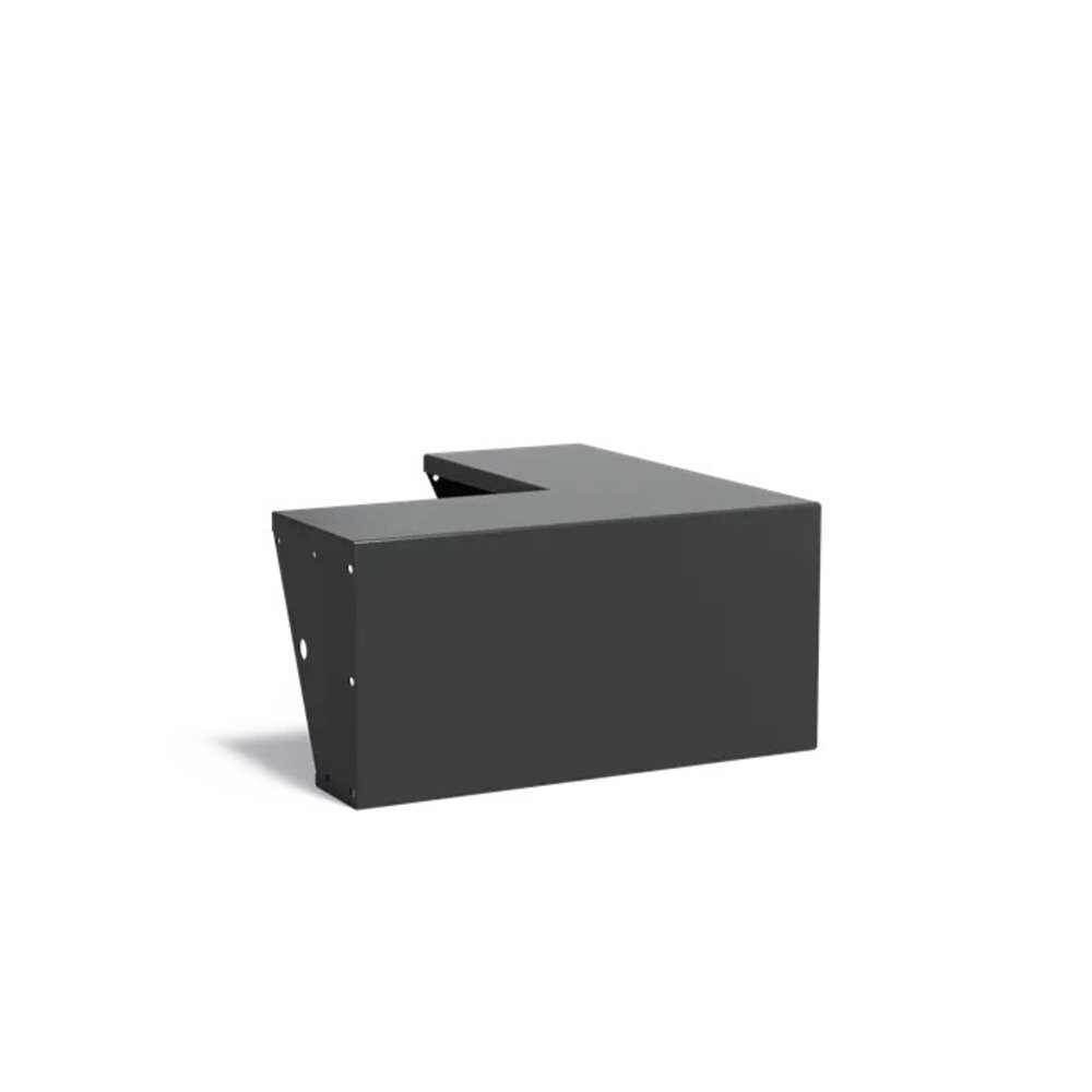 Keerwand + zitrand aluminium 100 x 100 x 50 cm buitenhoek Keerwand + zitrand aluminium 100 x 100 x 50 cm buitenhoek