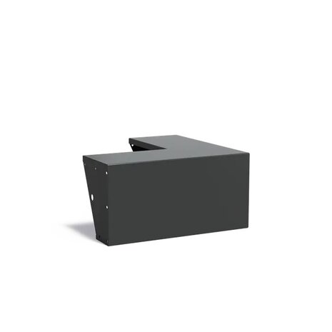 Keerwand + zitrand aluminium 100 x 100 x 50 cm buitenhoek Keerwand + zitrand aluminium 100 x 100 x 50 cm buitenhoek