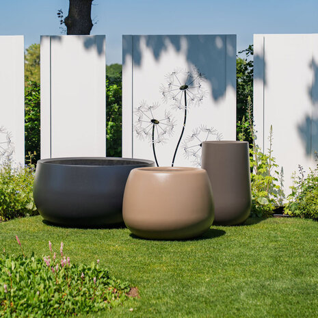 MERO polyester 80x50 cm ronde plantenbak MERO polyester 80x50 cm ronde plantenbak