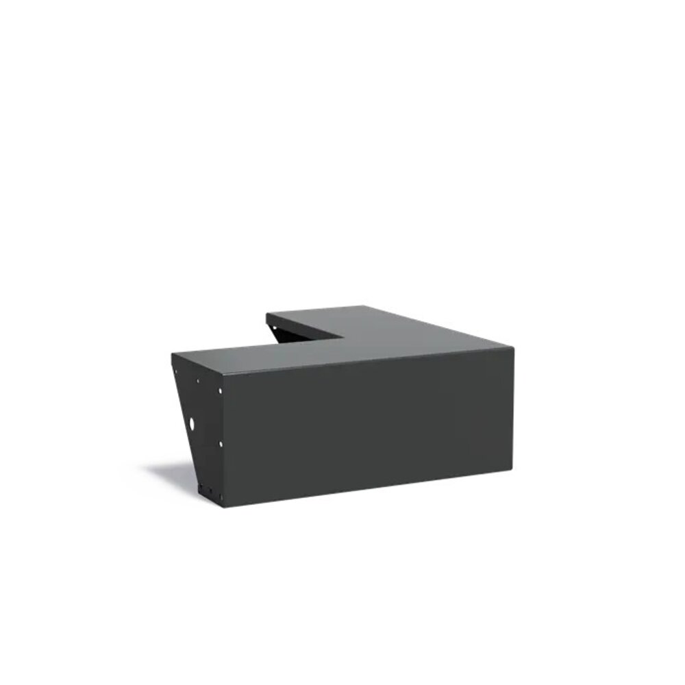 Keerwand + zitrand aluminium 100 x 100 x 40 cm buitenhoek Keerwand + zitrand aluminium 100 x 100 x 40 cm buitenhoek