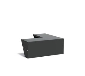 Keerwand + zitrand aluminium 100 x 100 x 40 cm buitenhoek Keerwand + zitrand aluminium 100 x 100 x 40 cm buitenhoek