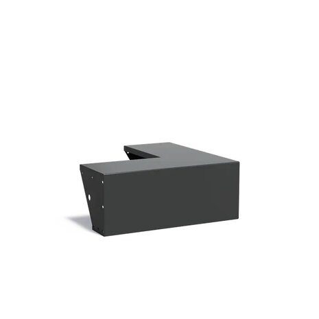 Keerwand + zitrand aluminium 100 x 100 x 40 cm buitenhoek Keerwand + zitrand aluminium 100 x 100 x 40 cm buitenhoek