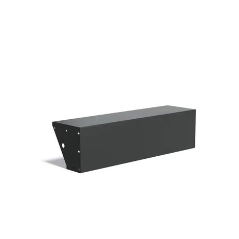 Keerwand + zitrand aluminium 150 x 40 cm recht Keerwand + zitrand aluminium 150 x 40 cm recht