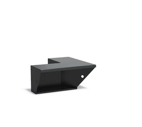 Keerwand + zitrand aluminium 50 x 50 x 40 cm binnenhoek Keerwand + zitrand aluminium 50 x 50 x 40 cm binnenhoek