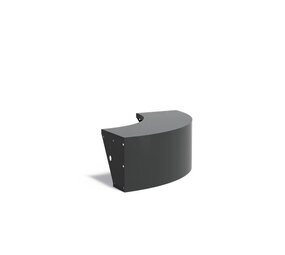 Keerwand + zitrand aluminium 100 x 40 cm buitenbocht