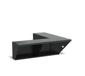 Keerwand + zitrand aluminium 100 x 100 x 40 cm binnenhoek