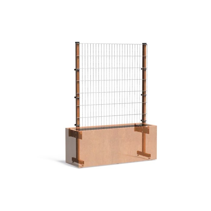Trellis cortenstaal 150 x h. 200 cm