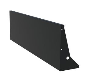 Keerwand aluminium 200 x 50 cm recht