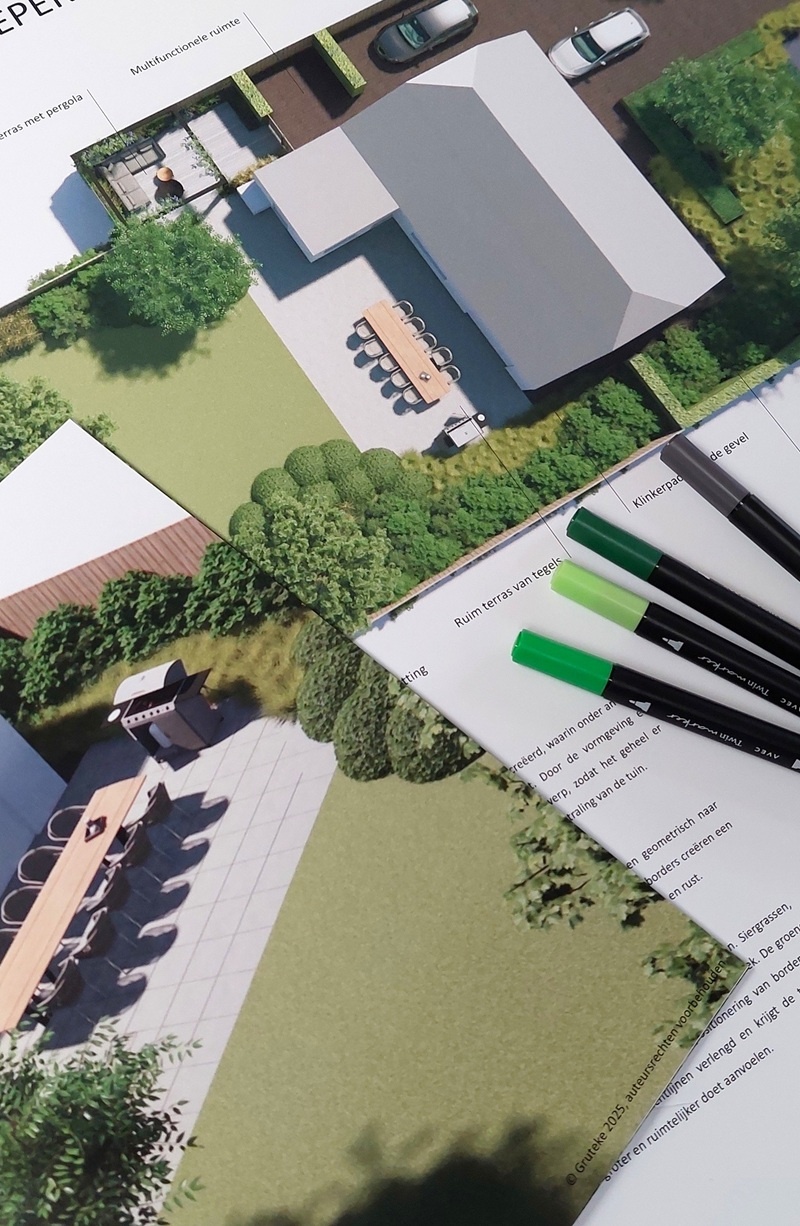 Een groene tuin start met een tuinontwerp