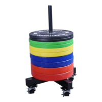 Crossmaxx® LMX1032 Crossmaxx® bumper plate stacker on wheels