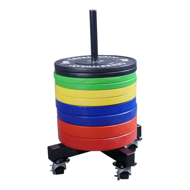 Crossmaxx® LMX1032 Crossmaxx® bumper plate stacker on wheels