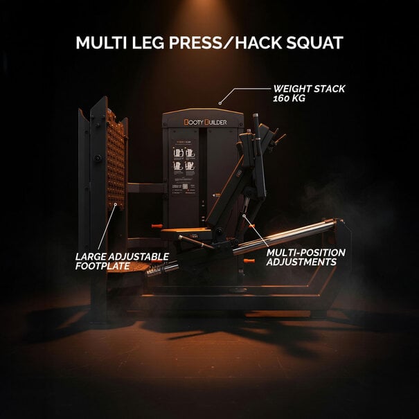 BootyBuilder® BB000021 BootyBuilder Selectorized Multi Leg Press/Hack Squat