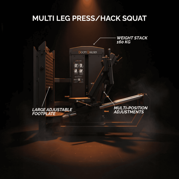 BootyBuilder® BB000021 BootyBuilder Selectorized Multi Leg Press/Hack Squat