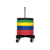 LMX1032 Crossmaxx® bumper plate stacker on wheels