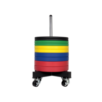 Crossmaxx® LMX1032 Crossmaxx® bumper plate stacker on wheels