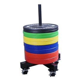 LMX1032 Crossmaxx® bumper plate stacker on wheels