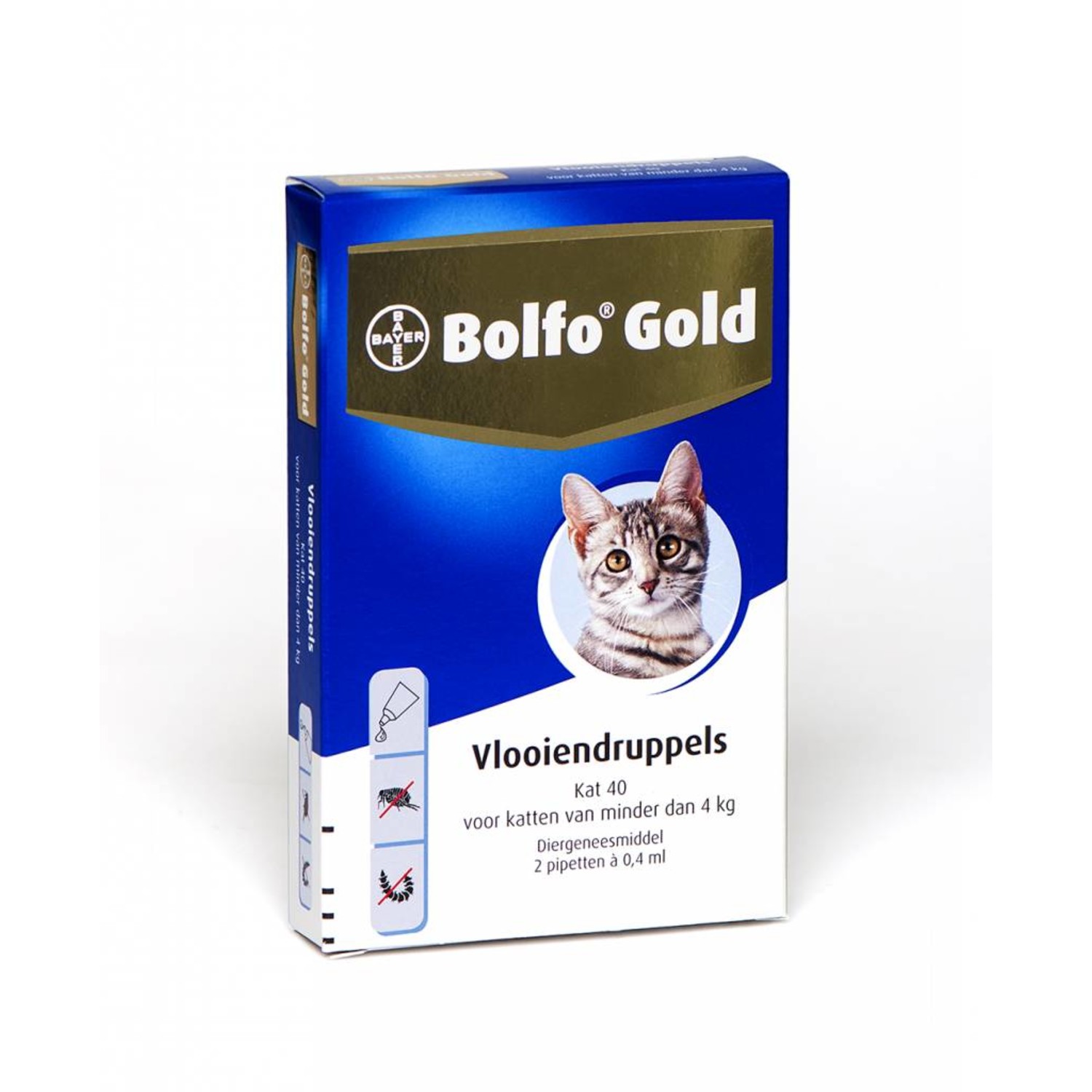 Vriend Chemicaliën kaart Bolfo Gold kat 40 (2 pipet) - dierportiek