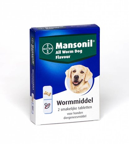 Mansonil Mansonil All Worm Dog Flavour 2 Tabletten