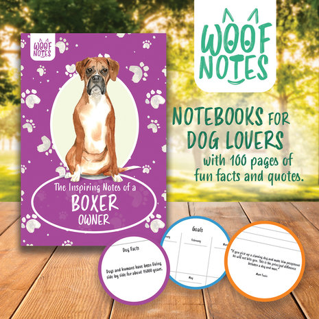 Woof Notes Boxer Notitieboekje Woof Notes Boxer Notitieboekje