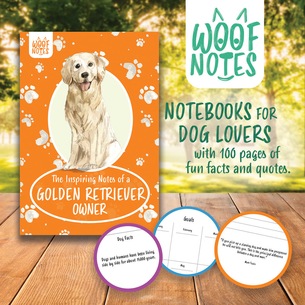 Woof Notes Golden Retriever Notitieboekje