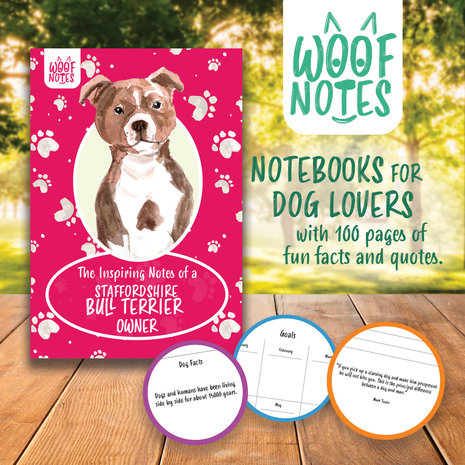 Woof Notes Shaffordshire Bull Terrier Notitieboekje Woof Notes Shaffordshire Bull Terrier Notitieboekje