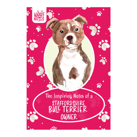 Woof Notes Shaffordshire Bull Terrier Notitieboekje Woof Notes Shaffordshire Bull Terrier Notitieboekje