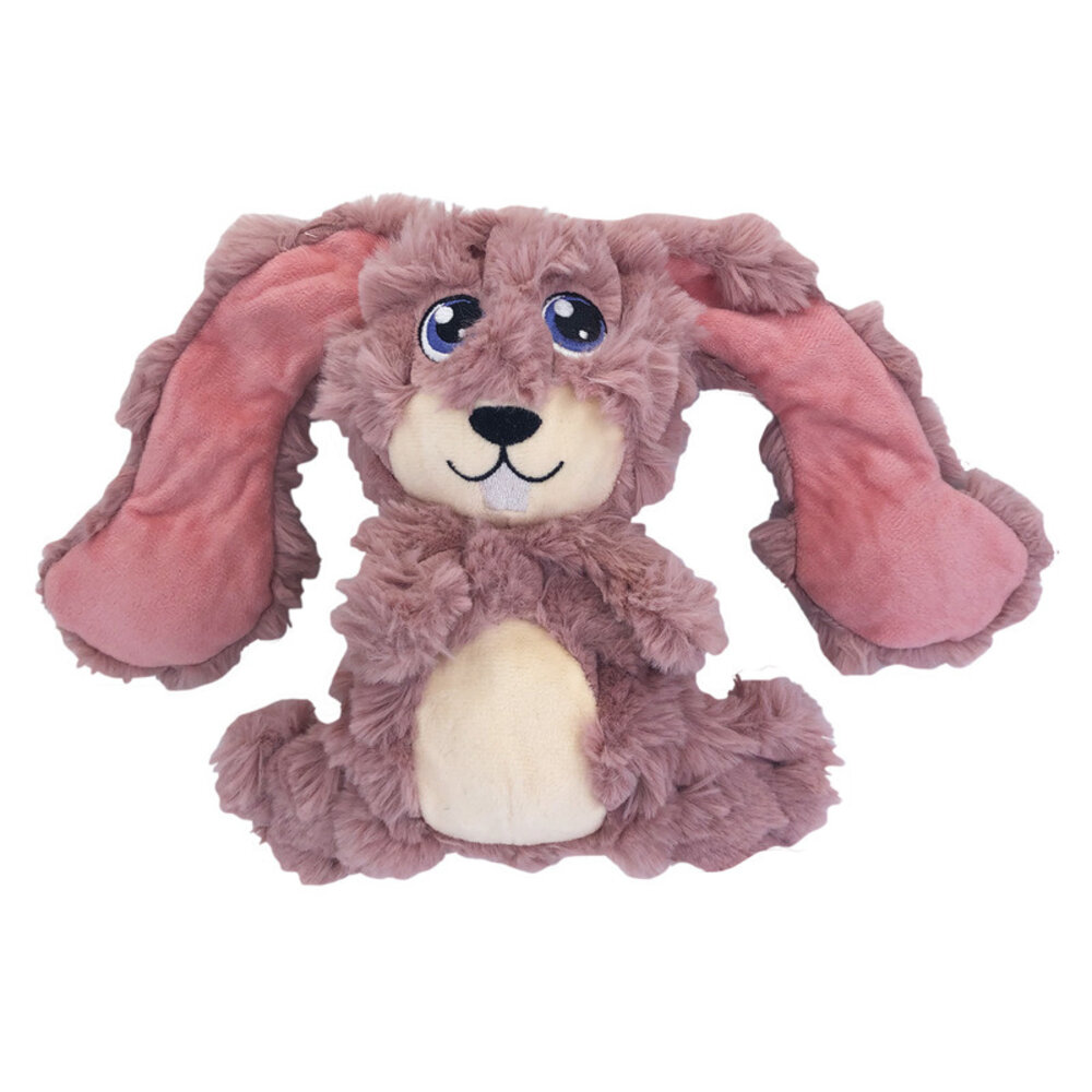 KONG Scrumplez Bunny medium, met verschuifbare oren waar piepjes in zitten. KONG Scrumplez Bunny medium, met verschuifbare oren waar piepjes in zitten.