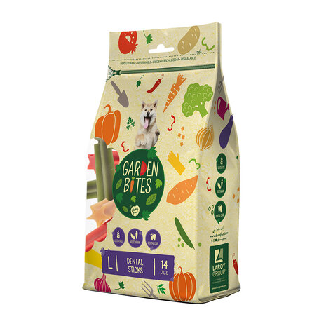 Duvo+ Garden Bites Dental Sticks ideaal voor honden met een dierlijk eiwit allergie of gluten-intolerantie