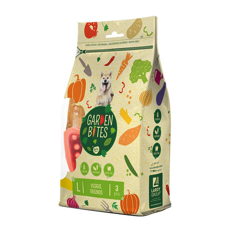 Duvo+ Garden Bites Veggie Friends een stevige snack voor honden met een dierlijk eiwit allergie of gluten-intolerantie Duvo+ Garden Bites Veggie Friends een stevige snack voor honden met een dierlijk eiwit allergie of gluten-intolerantie