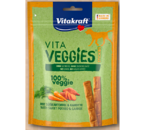 Vitakraft Vita Veggies Stickies met zoete aardappel en wortel Vitakraft Vita Veggies Stickies met zoete aardappel en wortel