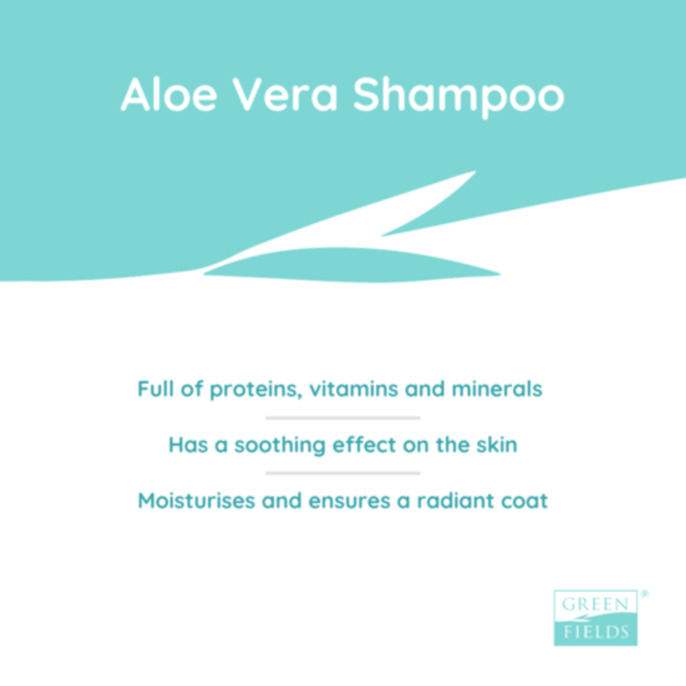 Greenfields Hondenshampoo Aloe Vera Speciaal voor honden met een geïrriteerde of gevoelige huid Greenfields Hondenshampoo Aloe Vera Speciaal voor honden met een geïrriteerde of gevoelige huid