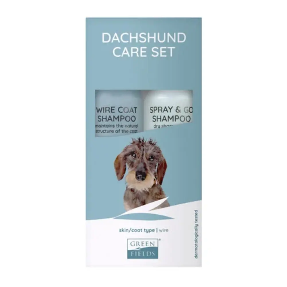 Greenfields Dachshund Care Set, Speciaal voor ruwharige honden.