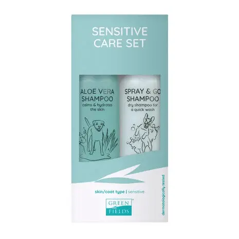 Greenfields Sensitive Care Set voor honden met een droge en beschadigde vacht Greenfields Sensitive Care Set voor honden met een droge en beschadigde vacht