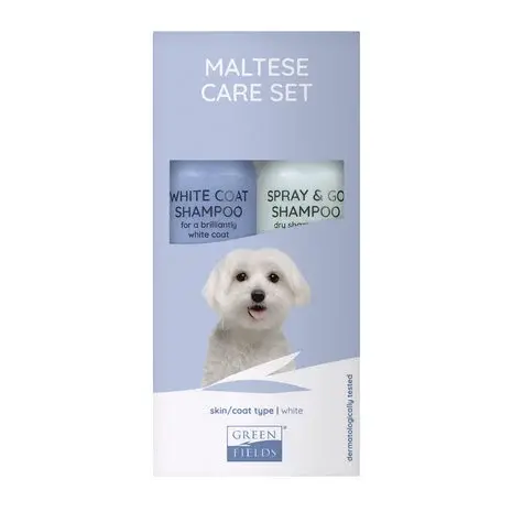 Greenfields Malteser Care Set speciaal voor alle honden met een witte vacht.