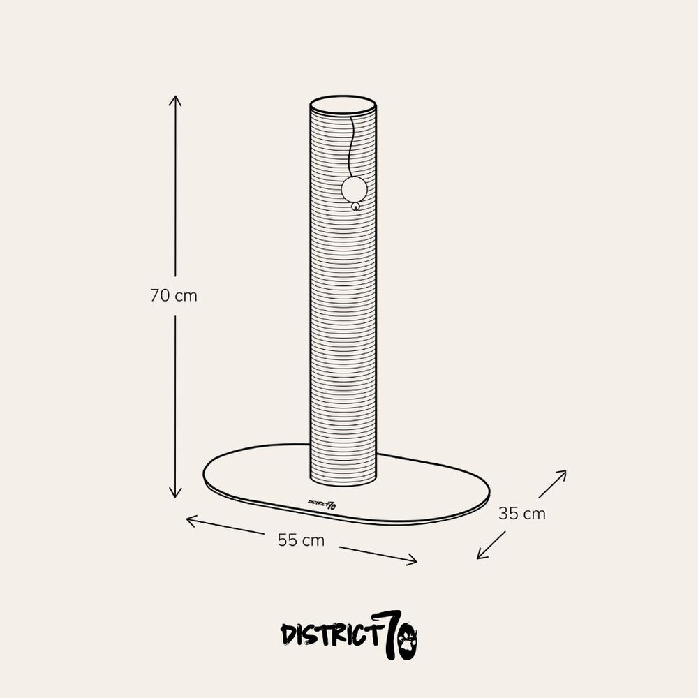 District 70 OASIS Design stalen krabpaal combineert stijl met functionaliteit.
