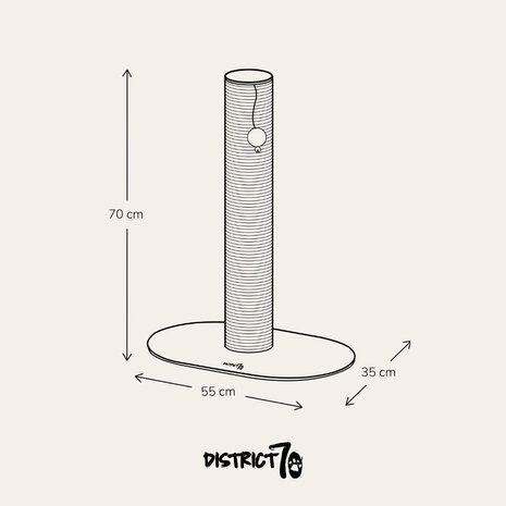 District 70 OASIS Design stalen krabpaal combineert stijl met functionaliteit.