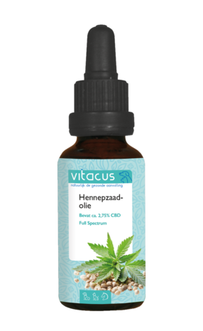 vitacus Hennepzaad Olie bevat 2,75% CBD 30ml vitacus Hennepzaad Olie bevat 2,75% CBD 30ml