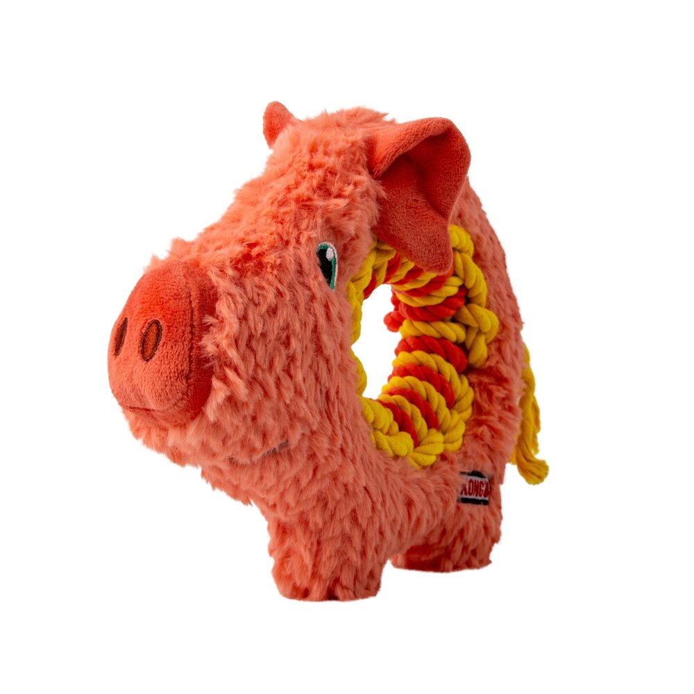 KONG Hondenspeelgoed Ringaroos Pig medium