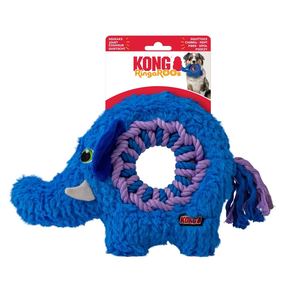 KONG Hondenspeelgoed Ringaroos Elephant medium
