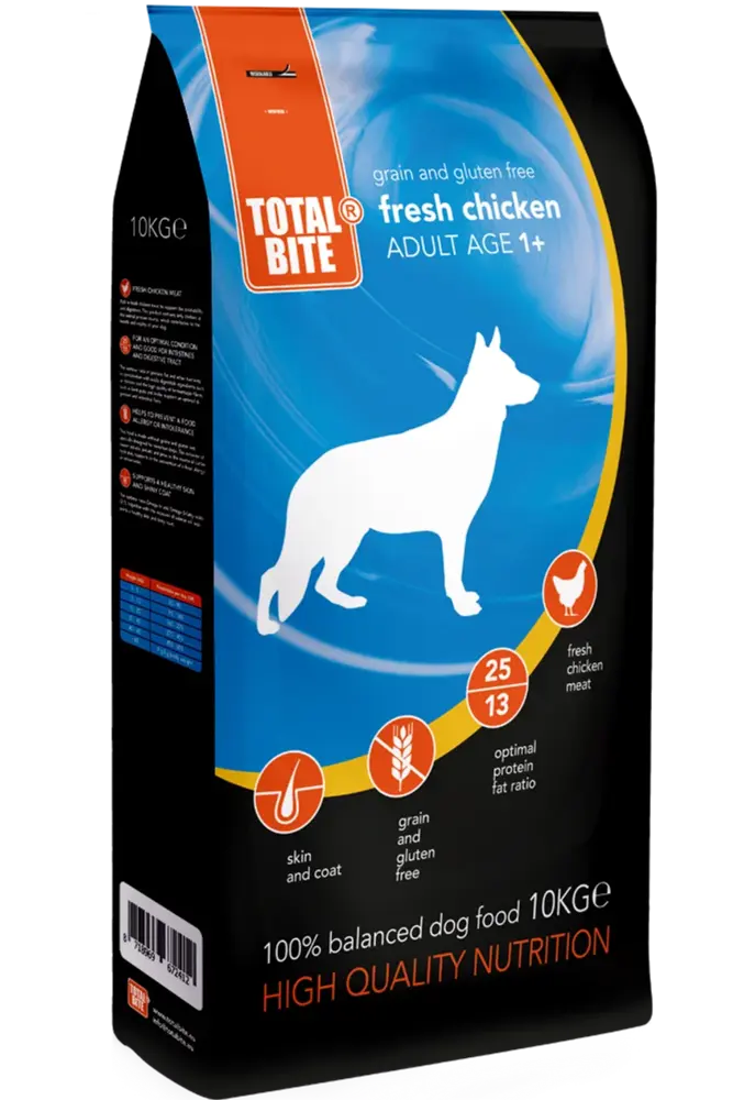 Total Bite Fresh Adult Chicken met een hoog gehalte aan verse kip