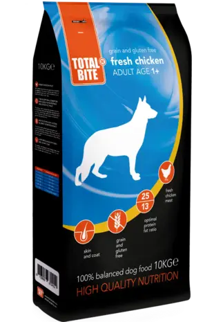 Total Bite Fresh Adult Chicken met een hoog gehalte aan verse kip