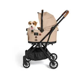 FikaGo Flytta Plus hygge beige hondenbuggy