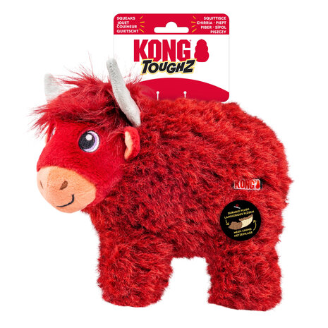 KONG Hondenspeelgoed Toughz Highland Cow medium KONG Hondenspeelgoed Toughz Highland Cow medium